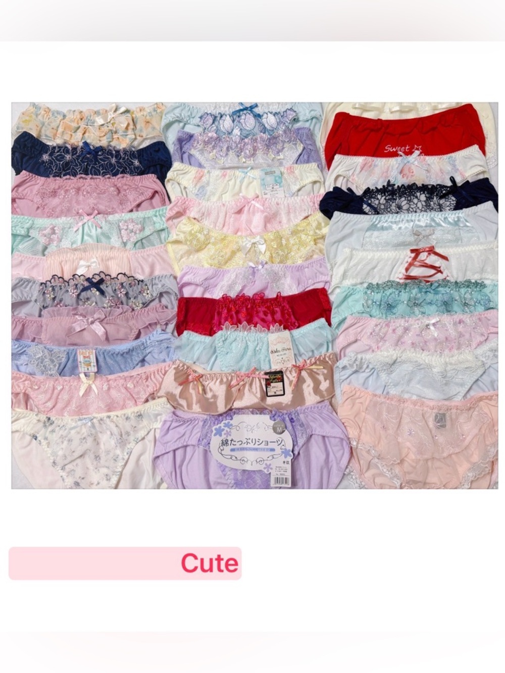 Random 10 Pairs US-S Japanese Cute/Sexy Embroidery/Straps Panties Girls Women’s